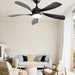 60 in. Wood Ceiling Fan with Light, Outdoor Covered Ceiling Fan with Remote, Oil Rubbed Bronze Ceiling Fan for Living Room Kitchen Bedroom Dining Room-68-ErisView