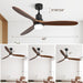 60 in. Wood Ceiling Fan with Light, Outdoor Covered Ceiling Fan with Remote, Oil Rubbed Bronze Ceiling Fan for Living Room Kitchen Bedroom Dining Room-6-ErisView