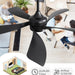 60 in. Wood Ceiling Fan with Light, Outdoor Covered Ceiling Fan with Remote, Oil Rubbed Bronze Ceiling Fan for Living Room Kitchen Bedroom Dining Room-72-ErisView