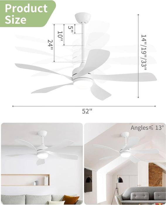60 in. Wood Ceiling Fan with Light, Outdoor Covered Ceiling Fan with Remote, Oil Rubbed Bronze Ceiling Fan for Living Room Kitchen Bedroom Dining Room-81-ErisView