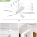 60 in. Wood Ceiling Fan with Light, Outdoor Covered Ceiling Fan with Remote, Oil Rubbed Bronze Ceiling Fan for Living Room Kitchen Bedroom Dining Room-81-ErisView