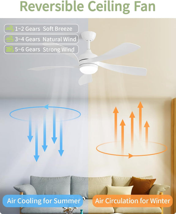 60 in. Wood Ceiling Fan with Light, Outdoor Covered Ceiling Fan with Remote, Oil Rubbed Bronze Ceiling Fan for Living Room Kitchen Bedroom Dining Room-83-ErisView