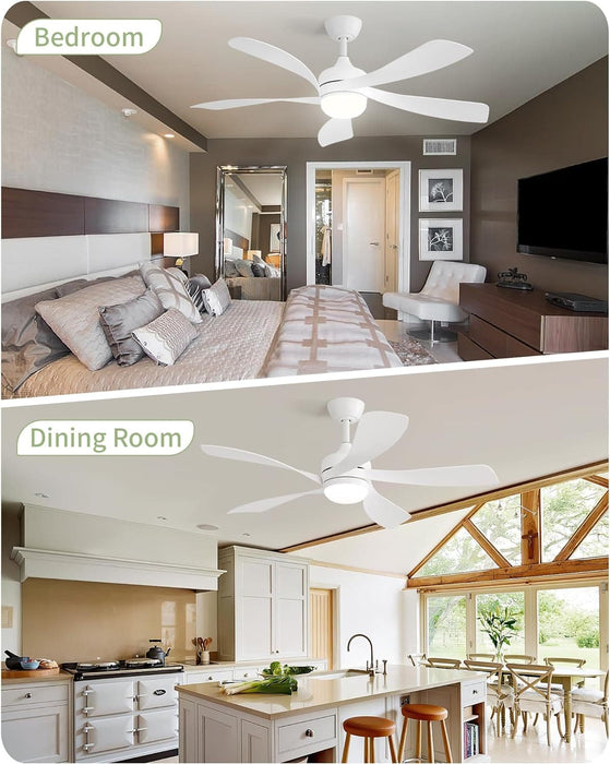 60 in. Wood Ceiling Fan with Light, Outdoor Covered Ceiling Fan with Remote, Oil Rubbed Bronze Ceiling Fan for Living Room Kitchen Bedroom Dining Room-84-ErisView