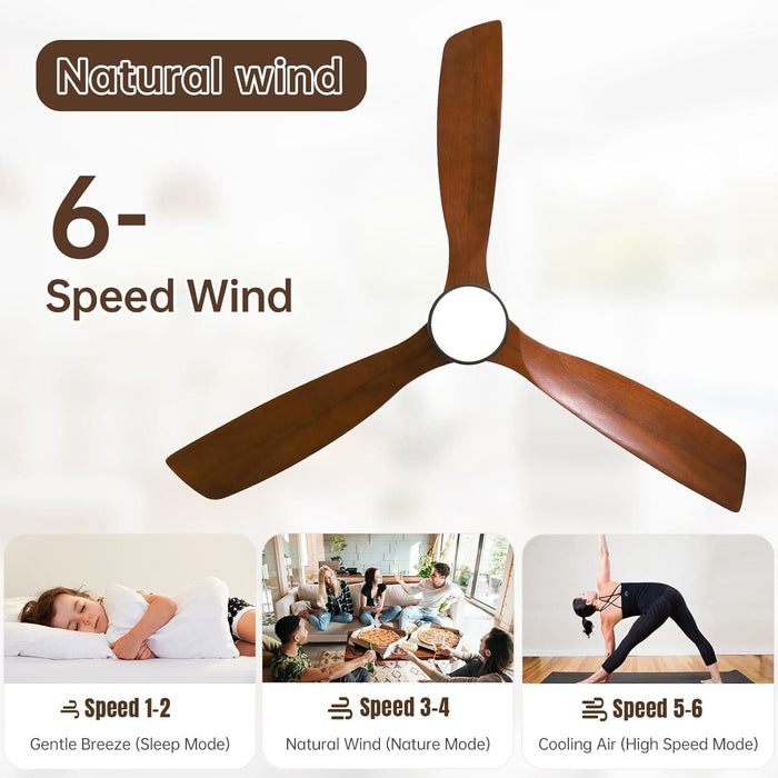 60 in. Wood Ceiling Fan with Light, Outdoor Covered Ceiling Fan with Remote, Oil Rubbed Bronze Ceiling Fan for Living Room Kitchen Bedroom Dining Room-89-ErisView