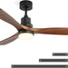 60 in. Wood Ceiling Fan with Light, Outdoor Covered Ceiling Fan with Remote, Oil Rubbed Bronze Ceiling Fan for Living Room Kitchen Bedroom Dining Room-92-ErisView