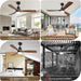 60 in. Wood Ceiling Fan with Light, Outdoor Covered Ceiling Fan with Remote, Oil Rubbed Bronze Ceiling Fan for Living Room Kitchen Bedroom Dining Room-94-ErisView