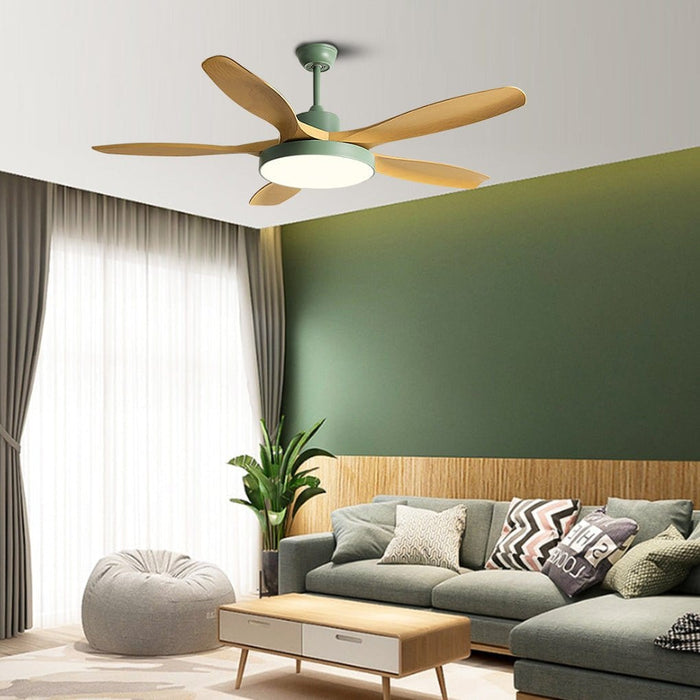 60 Inches Nordic Inverter Fan Chandelier Ceiling Fan Lamp with Remote Control