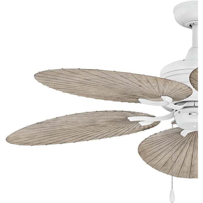 52 in. Indoor Outdoor Ceiling Fans with Remote, Matte White Leaf Blade Ceiling Fan-2-ErisView