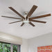 62 in. Contemporary Ceiling Fan with Light, LED Ceiling Fan with Remote Control, Reversible Fan in Winter Summer, Brushed Nickel Ceiling Fan-11-ErisView