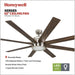 62 in. Contemporary Ceiling Fan with Light, LED Ceiling Fan with Remote Control, Reversible Fan in Winter Summer, Brushed Nickel Ceiling Fan-2-ErisView