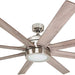 62 in. Contemporary Ceiling Fan with Light, LED Ceiling Fan with Remote Control, Reversible Fan in Winter Summer, Brushed Nickel Ceiling Fan-9-ErisView