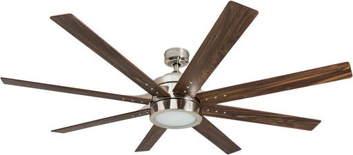 62 in. Contemporary Ceiling Fan with Light, LED Ceiling Fan with Remote Control, Reversible Fan in Winter Summer, Brushed Nickel Ceiling Fan-1-ErisView