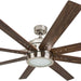 62 in. Contemporary Ceiling Fan with Light, LED Ceiling Fan with Remote Control, Reversible Fan in Winter Summer, Brushed Nickel Ceiling Fan-1-ErisView