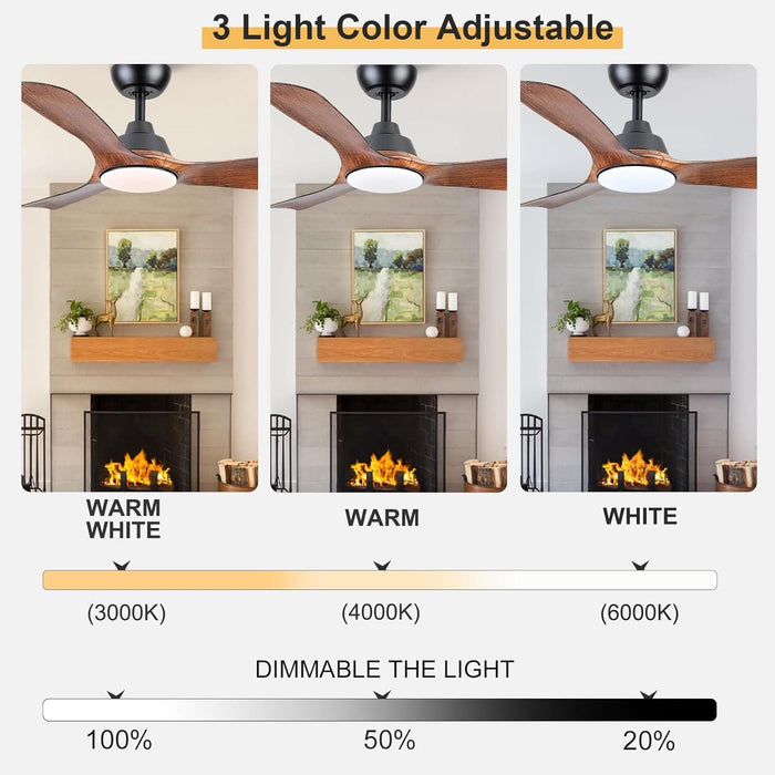 62 in. Large Farmhouse Ceiling Fan with Lights and Remote, Black Quiet Ceiling Fans, Quiet Ceiling Fans with Lights for Indoor Great Room-13-ErisView