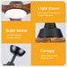 62 in. Large Farmhouse Ceiling Fan with Lights and Remote, Black Quiet Ceiling Fans, Quiet Ceiling Fans with Lights for Indoor Great Room-17-ErisView