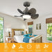 62 in. Large Farmhouse Ceiling Fan with Lights and Remote, Black Quiet Ceiling Fans, Quiet Ceiling Fans with Lights for Indoor Great Room-22-ErisView