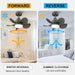 62 in. Large Farmhouse Ceiling Fan with Lights and Remote, Black Quiet Ceiling Fans, Quiet Ceiling Fans with Lights for Indoor Great Room-25-ErisView