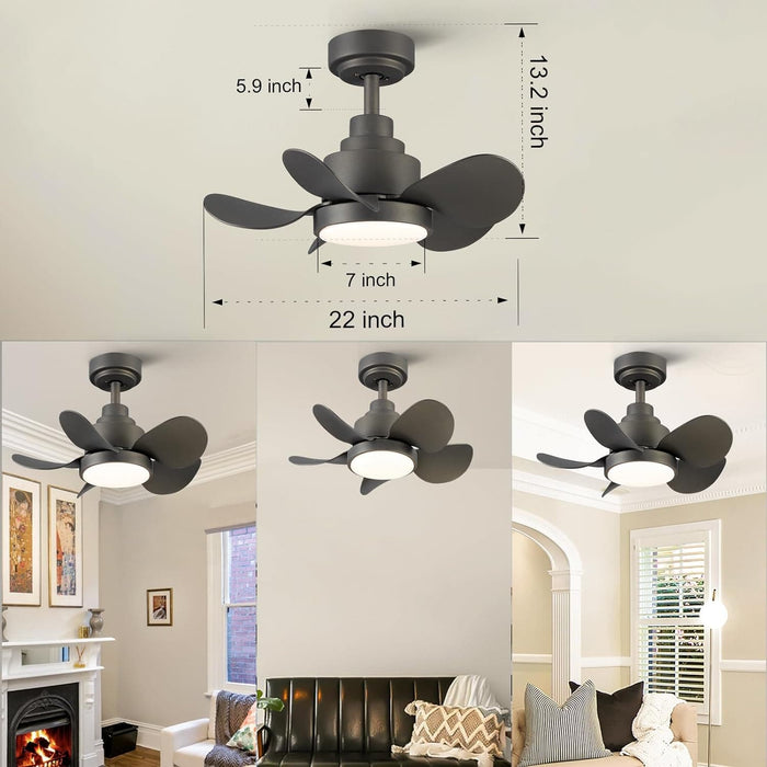62 in. Large Farmhouse Ceiling Fan with Lights and Remote, Black Quiet Ceiling Fans, Quiet Ceiling Fans with Lights for Indoor Great Room-28-ErisView