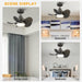 62 in. Large Farmhouse Ceiling Fan with Lights and Remote, Black Quiet Ceiling Fans, Quiet Ceiling Fans with Lights for Indoor Great Room-29-ErisView