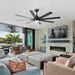 62 in. Large Farmhouse Ceiling Fan with Lights and Remote, Black Quiet Ceiling Fans, Quiet Ceiling Fans with Lights for Indoor Great Room-2-ErisView