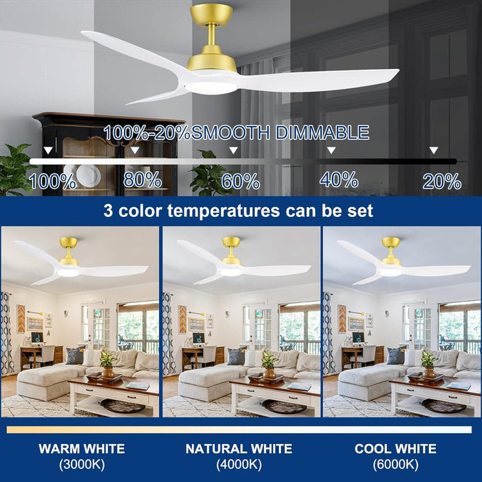 62 in. Large Farmhouse Ceiling Fan with Lights and Remote, Black Quiet Ceiling Fans, Quiet Ceiling Fans with Lights for Indoor Great Room-33-ErisView