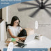 62 in. Large Remote Control Ceiling Fan and Light, Wood Matte Black Reversible Ceiling Fan, Modern Dimmable Ceiling Fans for Living Room Patio-5-ErisView