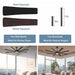 62 in. Large Remote Control Ceiling Fan and Light, Wood Matte Black Reversible Ceiling Fan, Modern Dimmable Ceiling Fans for Living Room Patio-6-ErisView