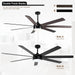 62 in. Outdoor Ceiling Fan with Light, Dimmable Black Ceiling Fan, Reversible Bedroom Ceiling Fans, Living Room Fan with Light, Patio Fans-7-ErisView