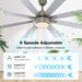62 in. Remote Control Ceiling Fan with Light, Reversible Nickel Ceiling Fan -3-ErisView