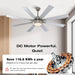 62 in. Remote Control Ceiling Fan with Light, Reversible Nickel Ceiling Fan -5-ErisView