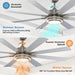 62 in. Remote Control Ceiling Fan with Light, Reversible Nickel Ceiling Fan -8-ErisView