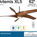 62 in. Unique Ceiling Fans with Lights, Unusual Ceiling Fans In Distressed Koa Finish-3-ErisView