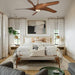 62 in. Unique Ceiling Fans with Lights, Unusual Ceiling Fans In Distressed Koa Finish-6-ErisView