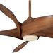 62 in. Unique Ceiling Fans with Lights, Unusual Ceiling Fans In Distressed Koa Finish-1-ErisView