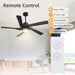 64 in. 5 Blade Remote Control Fan with Light, Nice Ceiling Fans, LED Ceiling Fan for Kitchen Bedroom Living Room, Matte Black Brass Ceiling Fan-10-ErisView