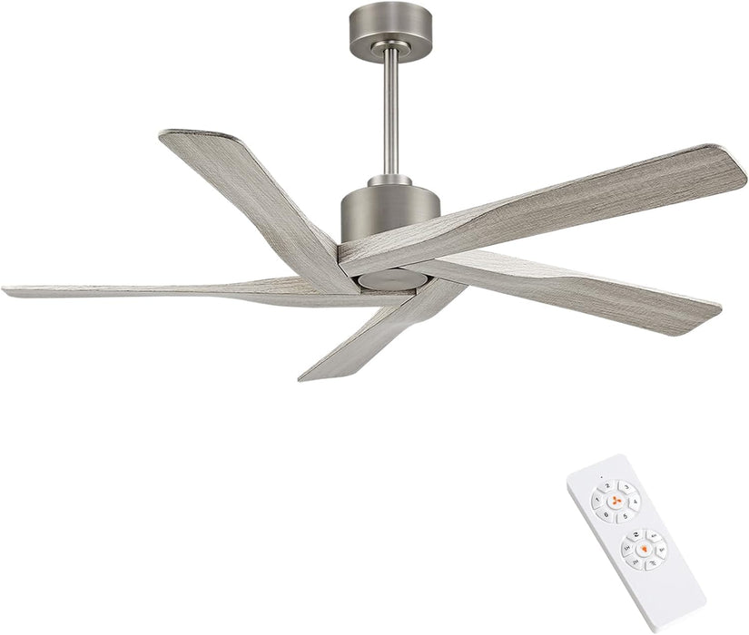 64 in. 5 Blade Remote Control Fan with Light, Nice Ceiling Fans, LED Ceiling Fan for Kitchen Bedroom Living Room, Matte Black Brass Ceiling Fan-17-ErisView