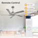 64 in. 5 Blade Remote Control Fan with Light, Nice Ceiling Fans, LED Ceiling Fan for Kitchen Bedroom Living Room, Matte Black Brass Ceiling Fan-18-ErisView