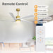 64 in. 5 Blade Remote Control Fan with Light, Nice Ceiling Fans, LED Ceiling Fan for Kitchen Bedroom Living Room, Matte Black Brass Ceiling Fan-26-ErisView