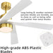 64 in. 5 Blade Remote Control Fan with Light, Nice Ceiling Fans, LED Ceiling Fan for Kitchen Bedroom Living Room, Matte Black Brass Ceiling Fan-31-ErisView