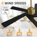 64 in. 5 Blade Remote Control Fan with Light, Nice Ceiling Fans, LED Ceiling Fan for Kitchen Bedroom Living Room, Matte Black Brass Ceiling Fan-8-ErisView