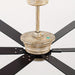 65 in. 6-Blade Large Industrial LED Ceiling Fan, Downrod Mount Reversible Ceiling Fan with LED Light Remote Control-ErisView