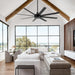 65 in. Black Ceiling Fans without Lights, Modern Farmhouse Ceiling Fan with Remote Control, Quite Reversible Ceiling Fan for Kitchen Living Room Bedroom-5-ErisView
