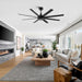 65 in. Black Ceiling Fans without Lights, Modern Farmhouse Ceiling Fan with Remote Control, Quite Reversible Ceiling Fan for Kitchen Living Room Bedroom-6-ErisView