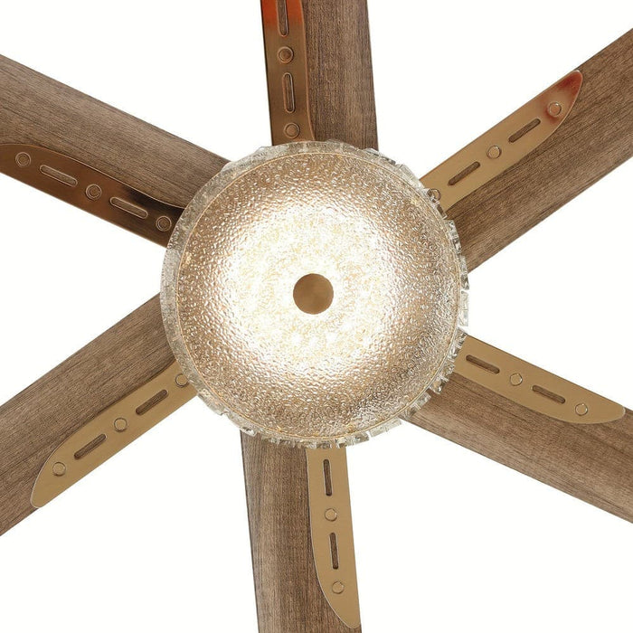 65 in. Ceiling Fan with LED Light, 6-Blade Large Crystal Ceiling Fan with Remote Control for Living Room-ErisView