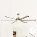 65 in. Ceiling Fan with LED Light, 6-Blade Large Crystal Ceiling Fan with Remote Control for Living Room-ErisView