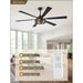65 in. Farmhouse Caged Ceiling Fan with Lights Remote, Black Industrial Reversible Quiet Ceiling Fans, Large Ceiling Fan for Living Room Bedroom-2-ErisView