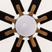 65 in. Industrial Downrod Mount LED Ceiling Fan with Light and Remote Control, 8-Blade Large Gold Ceiling Fan-ErisView