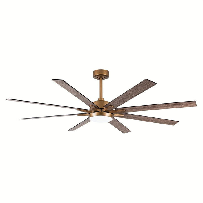 65 in. Large 8-Blade Industrial Living Room Ceiling Fan, Black Downrod Mount Ceiling Fan with LED Light Kit and Remote Control for Bedroom-ErisView