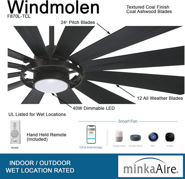 65 in. Large Outdoor Ceiling Fans with LED Light and Remote Control, Exterior Ceiling Fans-2-ErisView