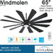 65 in. Large Outdoor Ceiling Fans with LED Light and Remote Control, Exterior Ceiling Fans-4-ErisView